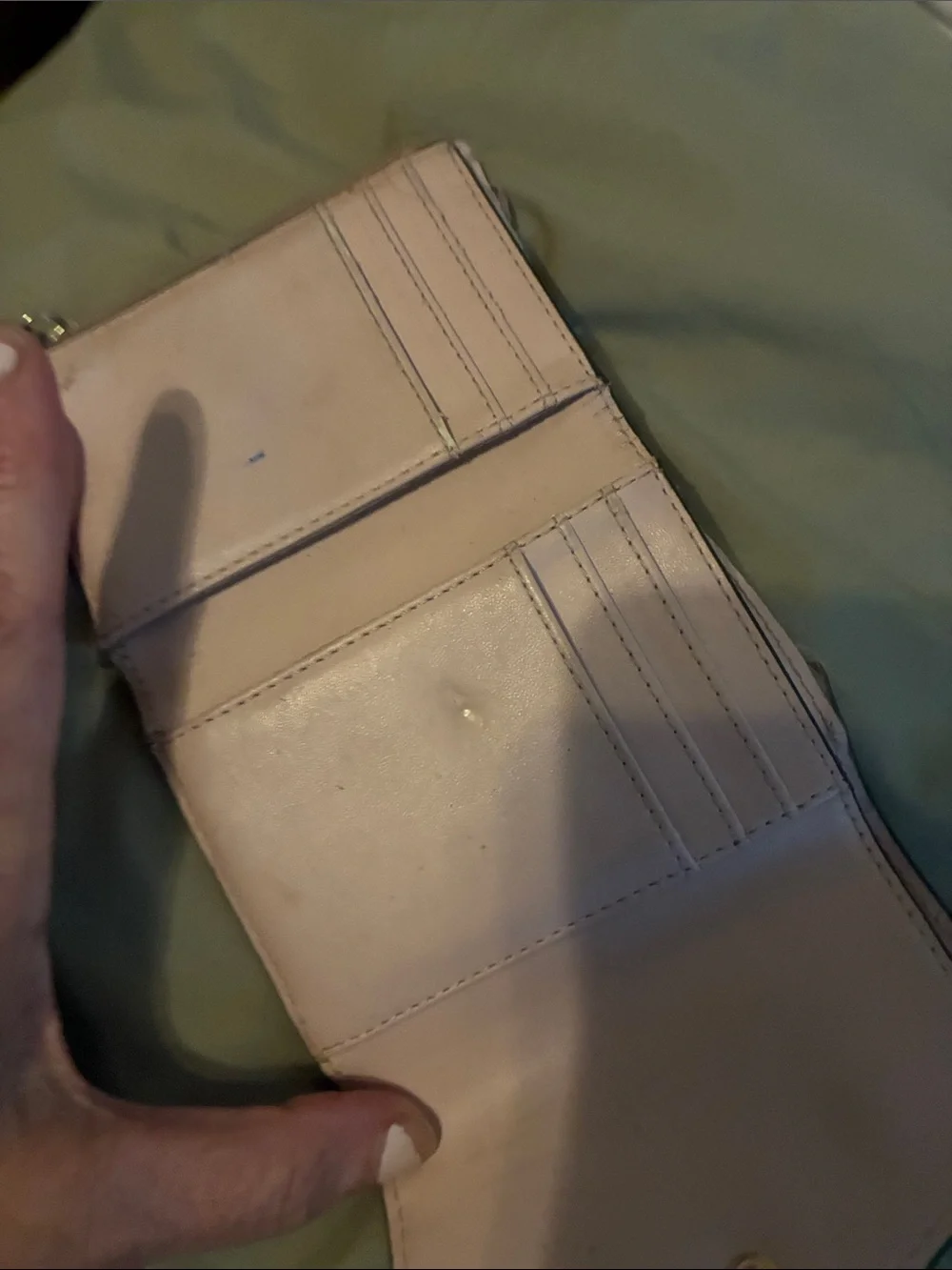 Michael Kors Pink and White Signature Compact Wallet